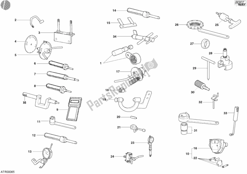 Tutte le parti per il Attrezzi Di Servizio Dell'officina, Motore del Ducati Supersport 1000 SS 2004